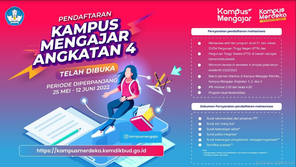 PENDAFTARAN PROGRAM KAMPUS MENGAJAR Angkatan 4 DIPERPANJANG Hingga ...